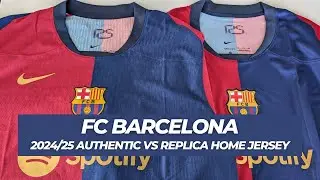 Barcelona Authentic vs Replica Home Jersey Comparison Review - 2024/25