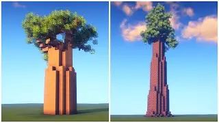 Large Custom Trees | Baobab & Sequoia | Minecraft Tutorial