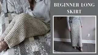 XS-3XL | Crochet Beginner Long Skirt | DIY Tutorial & Pattern