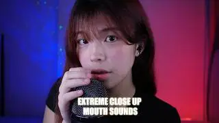 ASMR Extreme Close Up Whispers and Mouth Sounds!