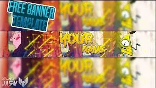 Youtube banner template Gravity Falls Style By Jasm