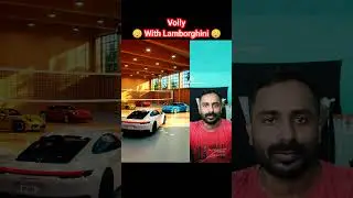 Volly with Lamborghini 🤩 #shorts #lamborghini #viralshorts #yt