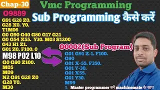 Vmc Programming I How to Write Sub Programming #subprogram #vmcprogramming  #vmc