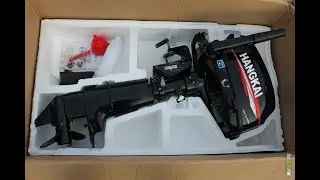 Обзор лодочного мотора Ханкай 3.6  Hangkai Gopro 10,замена масла в редукторе