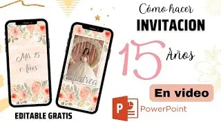 ✅Como hacer invitacion de 15 AÑOS ANIMADA en Powerpoint