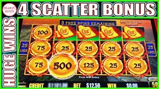EPIC 4 SCATTER BONUS! Back 2 Back Wins High Limit Golden Century Dragon Link Slot Machine