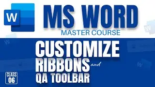 How to Customize Ribbons in Word | Edit Quick Access Toolbar in MS Word #msword #mswordtutoiral