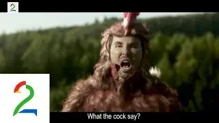 «What does the cock say?»  Parody on 