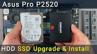 How to install SSD in Asus Pro P2520 | Hard Drive replacement