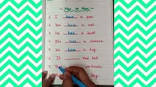 Write Has or Have || English Worksheet || Class 1 #worksheet #english #have #has #write