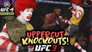 Funny UFC 3 Uppercut Knockouts! UFC 4 Reveal Soon! UFC 3 Career Mode!
