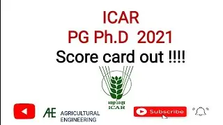 ICAR PG Ph.D UG 2021 result I  score rank card released I update I percentile to score conversion
