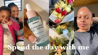 Spend the day with me vlog, cleaning, mini grocery haul, baking, skincare routine