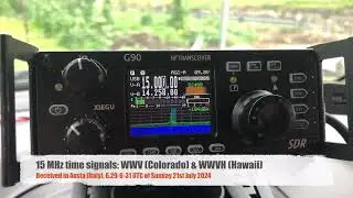 15 MHz - WWV & WWVH time signals received together in Aosta