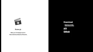 Scene.js Portfolio JavaScript CSS Animation