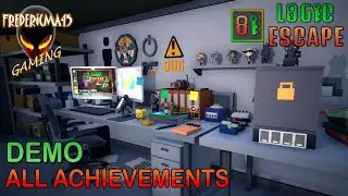 Logic Escape FULL DEMO Walkthrough / All Achievements (Puzzle / Escape Room Game)
