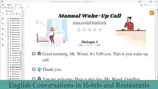 English Conversation | Manual wake up call