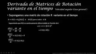 Derivada de Matrices de rotación Variantes en el tiempo