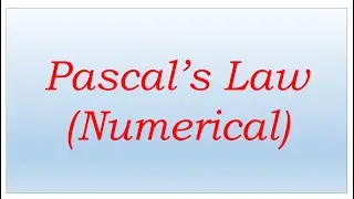 Pascal's Law (Numerical)