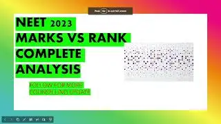 NEET 2023 RANK VS MARKS ,NEET 2023 CUTOFF FOR  MEDICAL COLLEGE#neet2023 #neetmotivation #neetcutofF