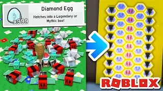 I SPENT 100,000 ROBUX on DIAMOND EGGS in BEE SWARM SIMULATOR... (ROBLOX)