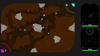 Tunnel battle in Algodoo