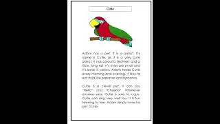 Cutie the Parrot.  #storylistening #listeningandlearning #englishstoryreading
