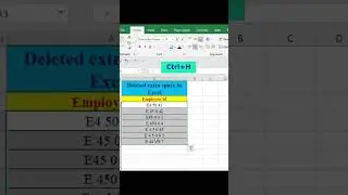 🤢🤢Deleted extra space in Excel🤢🤢 | #shorts #shortvideo #ytshorts #youtubeshorts #facebook #whatsapp