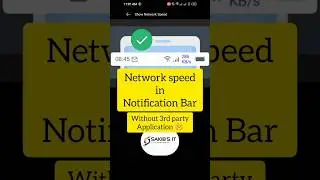 Network Speed Metre in Notification Bar😱 | #shorts
