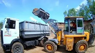 Приключения в песчаном карьере,  WZ 30-25  + МАЗ 5551