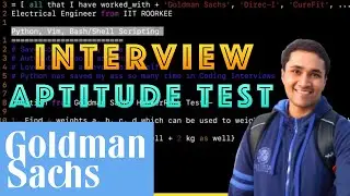 🔴 Goldman Sachs Aptitude Test | Hacked via Smart Python Skills || Rachit Jain