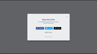 Popup share Modal [ HTML + CSS + JS ]