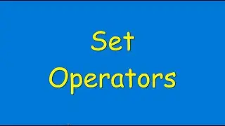 Oracle SQL Tutorial 15 - Set Operators