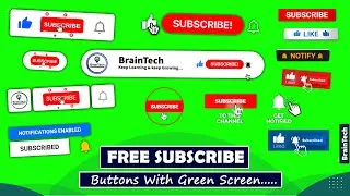 How to Remove Green Screen (FREE Green Screen Subscribe Buttons )📸