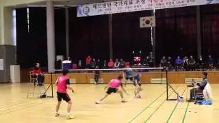 Lee Young Dae/Yoo Y S VS Kim K J/ Kim S R   Practice and fun game set 1 2012 12 22   YouTube