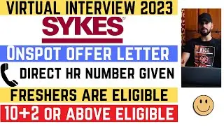Sykes Virtual Interview 2023 | Sykes Off Campus Placement 2023 | Sykes Recruitment 2023