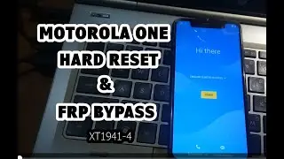 Motorola One Hard Reset & Frp Bypass  XT1941-4  Without PC