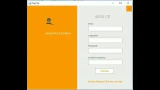 SignUP Screen In Javafx Swing