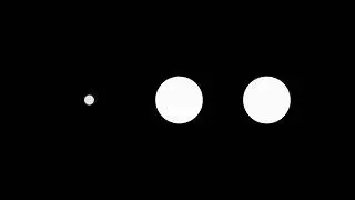 Three Dot Pop Loading Animation, Growing and Disappearing Dots on Black Background