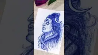 Mahadev drawing with Ball Point Pen🖋️| Har Har Mahadev 🔱  