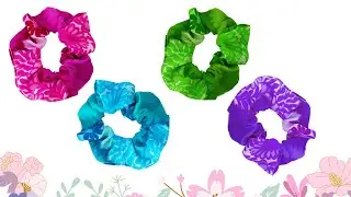 How to make a Scrunchie / Very easy scrunchies making / Sewing tips and tricks