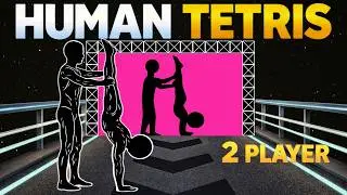 8 MIN 🔥 HUMAN TETRIS CO-OP x 2 Player | Viral Interactive Game Warm Up | Full HD
