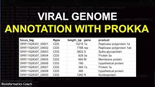 Viral genome annotation wth prokka