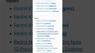 Hyperos 2.0 (android 15) update xiaomi device list