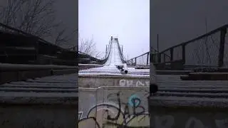 Советский заброшенный 70м трамплин в Татарстане, Лениногорск. 