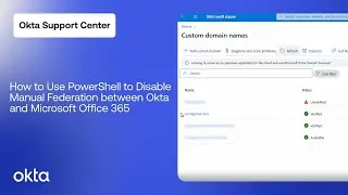 How to Use PowerShell to Disable Manual Federation between Okta and MS Office 365  | Okta Support