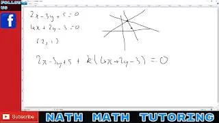 Finding Equation of Line Through Intersection of Two other lines