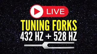 Tuning Forks Reiki Sleep Aid with 432 Hz + 528 Hz