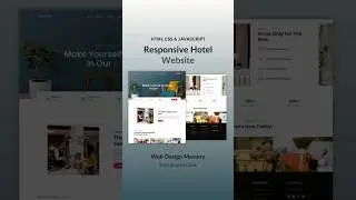 Hotel Website Using HTML CSS And JavaScript  #design #webdesign #webdevelop #webdevelopmenttutorial
