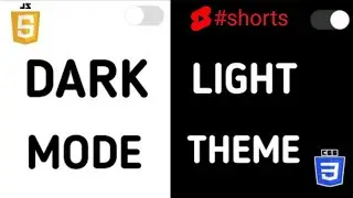 Dark and light mode theme using JavaScript 